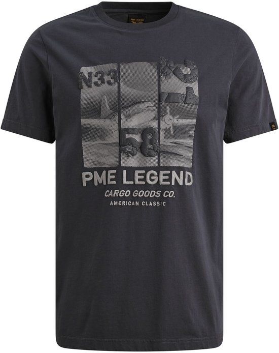PME Legend Heren T-shirt - Maat XL - Grijs - Katoen