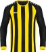 Jako Inter Voetbalshirt Lange Mouw Kinderen - Zwart / Citroen | Maat: 116