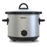 Sogo OLL-SS-10705 casserole électrique 3 l 170 W Noir, Acier inoxydable