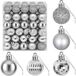 vidaXL Boule de Noël - 150 pièces - Argent - 3 cm - Polystyrène