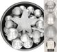 Bellatio Decorations Decoris kerstballen - 37x st. met piek - zilver - 5-6-8-10 cm - kunststof