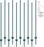 VEVOR Set Van 10 Schuttingpalen 182,88 Cm Weideafrasteringspaal Metalen Schuttingpaal