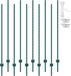 VEVOR Set Van 10 Schuttingpalen 182,88 Cm Weideafrasteringspaal Metalen Schuttingpaal