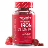 IJzer Novomins IJzer 20 mg met Vitamine C Gummies, Aardbei, 60 Stuks, Vegan
