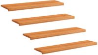 vidaXL - Trapmatten - 4 stuks - Lichtbruin - 110 x 25 x 2 cm - Massief Beukenhout