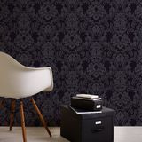 A.S. Création BAROK BEHANG - Zwart met glitter