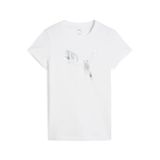 Puma Ess Metallic T-shirt Korte Mouwen Vrouw M Katoen Wit