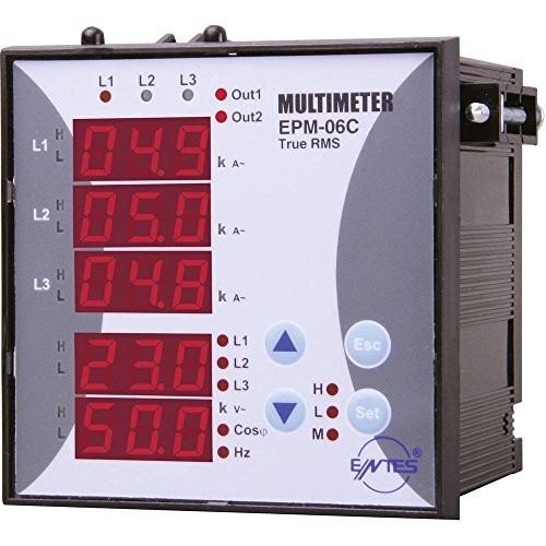 ENTES ENTES® EPM-06C-96 Panel meetinstrument AC-multimeter spanning stroom frequentie bedrijfsuren totaal