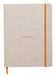 RHODIA 117505C - Soepel Schrift Beige - 19 x 25 cm - Gelijnd - 160 pagina's - Clairefontaine Ivoor Papier 90 g/m² - Leeslint, Elastieksluiting - Omslag in Imitatieleer - Collectie Rhodiarama