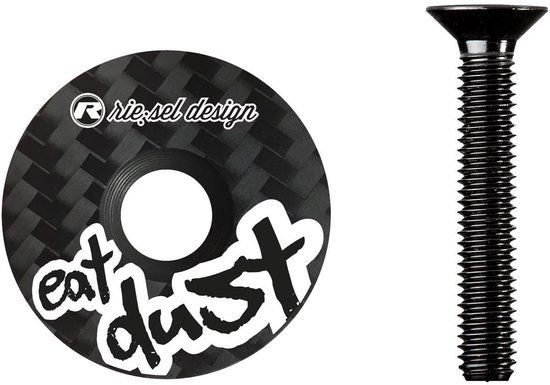 Riesel Design CAP eat dust Stuurplug Zwart Carbon/Aluminium