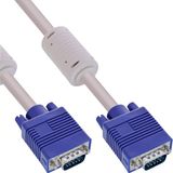 InLine S-VGA kabel, 15-pins HD male / male, beige, 3m