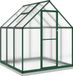 vidaXL Serre met basisframe 169x169x202 cm aluminium groen