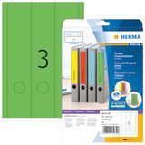 HERMA 5139 rugelabels A4 ras/lang, set van 32 (61 x 297 mm, 640 vellen, papier, mat) zelfklevend, bedrukbaar, permanente klevende mapetikettes, 1.920 etiketten voor printer, groen