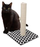Croci Optical Basic krabpaal voor volwassenen, groot en klein, krabmat met boom en touw met bal, rustgevend spel, kattenkrabber van karton, accessoires en speelgoed voor huisdieren