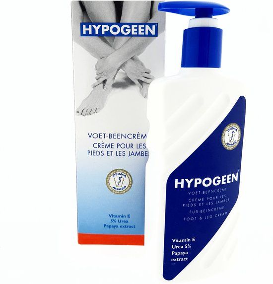 Hypogeen Voet- & Beencrème - 300 ml - Voetencrème voor Droge Voeten en Benen - Met 5% Ureum