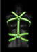 Shots Ouch! Lichaamsharnas S/M neon green/black
