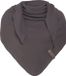 Knit Factory Liv Gebreide Omslagdoek - Driehoek Sjaal Dames - Katoenen sjaal - Zomersjaal - Luchtig en zacht - Zomer stola - Antraciet - Duurzaam - 190x85 cm - 100% Biologisch katoen
