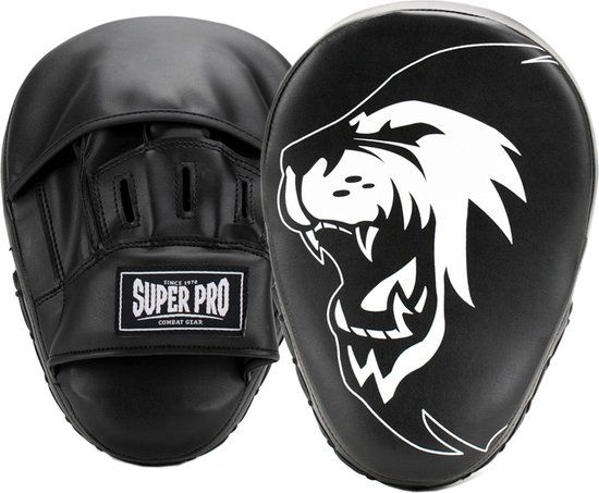 Super Pro Combat Gear Handpads Curved PU Zwart