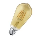 LEDVANCE Slimme LED lamp met WiFi technologie, E27-basis gouden glas, Warm wit (2400K), 680 Lumen, substituut voor 53W-verlichtingsmiddel slim dimbaar, 1-Pak