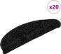 vidaXL Trapmatten 20 st 56x17x3 cm zwart halfrond