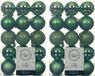 Decoris Boules de Noël - 60 pièces - Vert - 6 cm de diamètre - Plastique