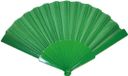 Funny Fashion Handwaaier/spaanse waaier - groen - polyester - Verkoeling in de zomer - 41 x 22 cm