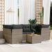 Maison Exclusive - Ensemble de jardin, 7 pièces, avec coussins, gris, en polyrotin