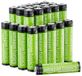 Amazon Basics 24 stuks oplaadbare AAA NiMH-batterijen, 800 mAh, 1000x op te laden, voorgeladen