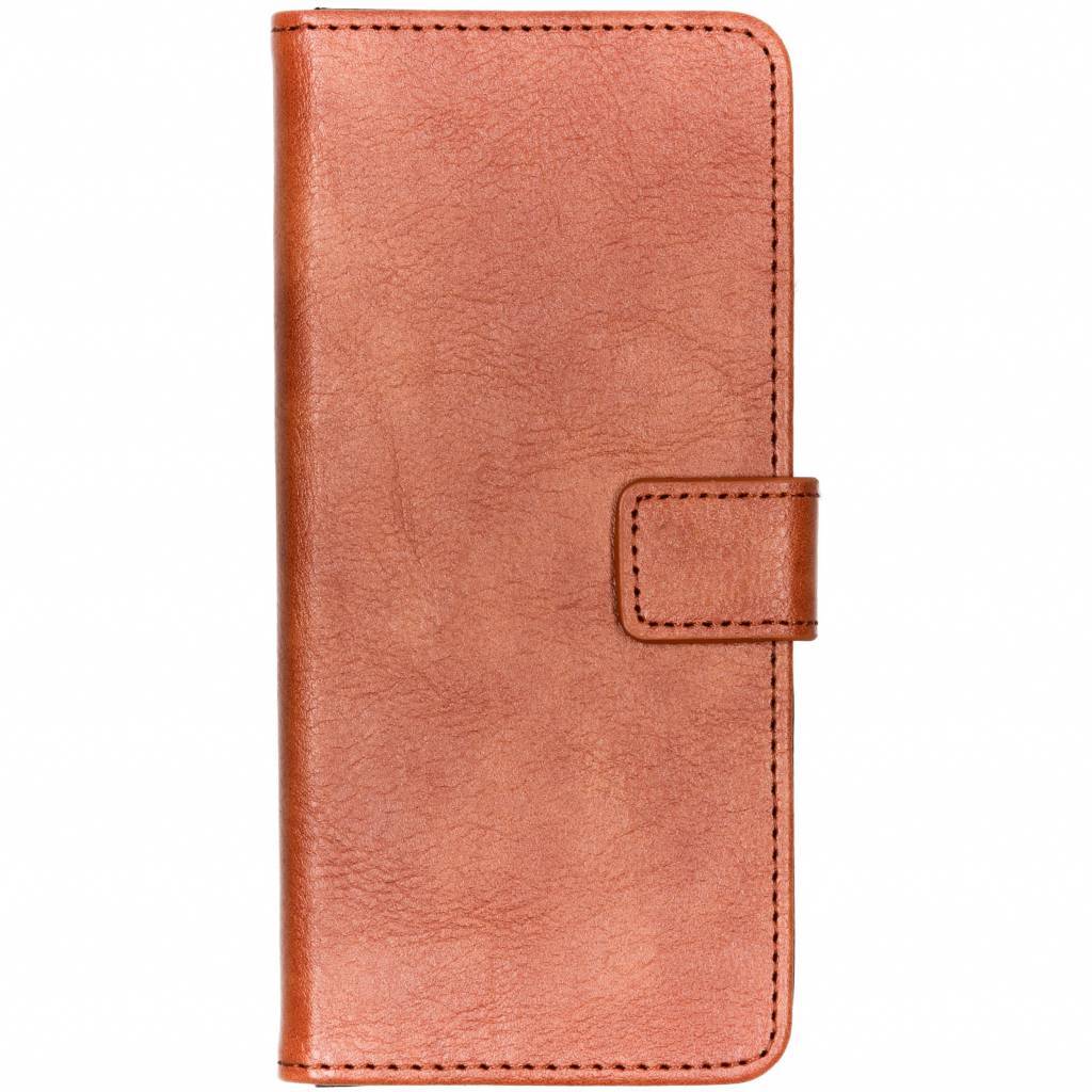 - Bruine Luxe leder booktype hoes voor de Samsung Galaxy S10 Plus