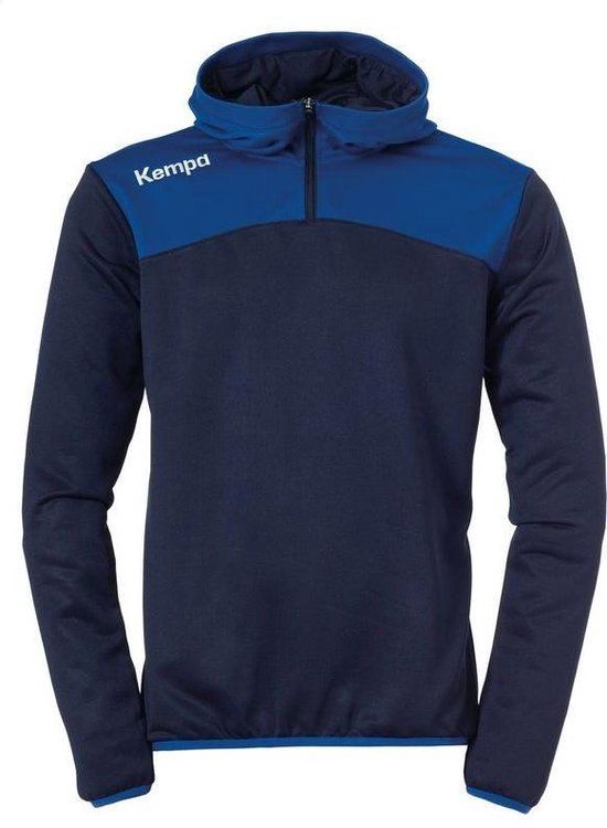 Kempa Emotion 2.0 Hoody met 1-4 Rits Marine Blauw-Royal Blauw Maat XL - Mannen - XL