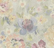 A.S. Création Aquarel Dreams - Vliesbehang - Bloemen - Meerkleurig Grijs Roze - 53 cm x 1005 cm