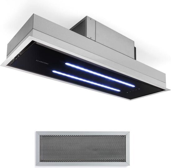 Klarstein High Line plafond afzuigkap - 90cm 410 m3/h 75W - 3 standen - zwart