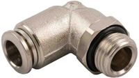 RS PRO Stekkerfitting, schroefdraad naar buis, messing vernikkeld, 20 bar, verpakking van 10 stuks