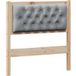 Tête de lit bois massif en pin marron et gris clair 80 cm