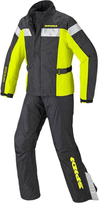 SPIDI Touring Yellow Fluo Rain Kit - Maat L - Grijs