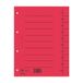 DONAU 8610001-04 register 100 stuks extra grote register van gerecycled karton 250 g/m² gelinieerd voor DIN A4 4-voudige perforatie register
