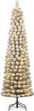 Black Box Trees Charlton Pilar Sapin artificiel Vert Givré H260 x Dia. 63 cm avec 230 LED Blanc Chaud