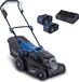 Scheppach Tondeuse à batterie Set BC-MP380-X - largeur de coupe 38cm - 6 positions - bac de ramassage 45L - 2x batteries 20V et chargeur