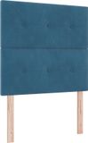 vidaXL Hoofdbord Donkerblauw 80 cm Fluweel