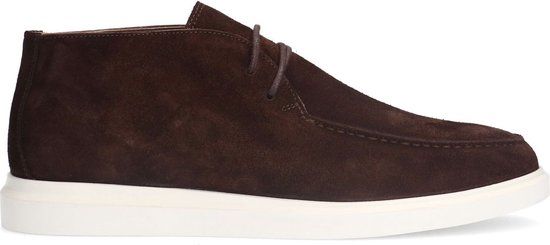 Manfield - Heren - Bruine suède veterboots - Maat 41