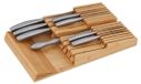 Bloc à couteaux - Tiroir - Organiseur de couteaux - Couché - Pour 16 couteaux - Bambou - 40 cm - Naturel