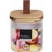 Houseware Excellents récipients en verre, 750 ml, brun, transparent, avec couvercle en bois et joint en silicone, dimensions 10,5x10,5x10,5 cm
