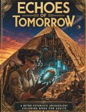 Echoes of Tomorrow: A Retro-Futuristic Archaeology Coloring Book for Adults
