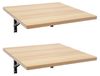 StarTech Wandgemonteerde, opklapbare werkbank - Set van 2 - Draagvermogen: 230 kg - Stalen frame - Houten blad: 60x58 cm - Geschikt voor keuken, garage, werkplaats - Natuurlijk hout