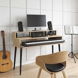 vidaXL Bureau Sonoma Eiken 130 x 42,5 x 36 cm Houtvezelplaat
