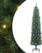vidaXL Kunstkerstboom Groen 210 cm PVC en Staal en Kunststof