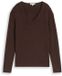 Tom Tailor Gebreide trui met V-hals - Maat XL - java dark brown