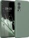 kwmobile hoesje geschikt voor OnePlus Nord 2 5G - Hoesje met siliconen coating - Smartphone case in Regenwashed vert