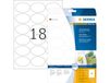 HERMA Etiket 4358 63.5x42.3Mm verwijderbaar ovaal 450stuks