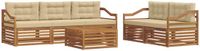 vidaXL - Acacia Hout Loungeset Bank 5-zits Natuurlijk en Beige